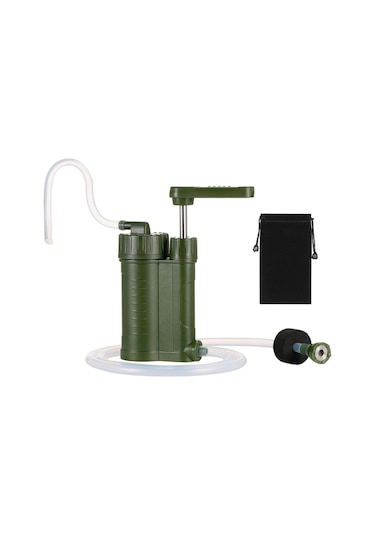 Butu Su Filtresi Pompa Seti Taşınabilir Su Arıtma Acil Açık Su Filtrasyon Sistemi Yürüyüş Hayatta Kalma Dişli