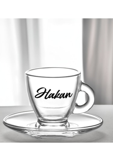 Bk Gift Kişiye Özel İsimli Dtf Baba Temalı Cam Kahve Fincanı + Türk Kahvesi + Gümüş Metal Kutuda Mum Seti-3