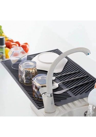 Büyük Bulaşık Kurutma Matı,silikon Bulaşık Kurutma Matı Çok Amaçlı Tezgah Üstü Mat 5365 Çok Renkli