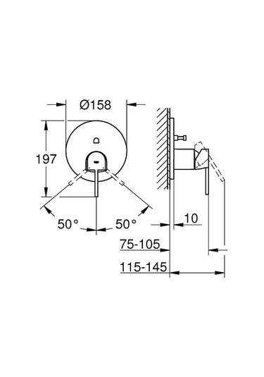 Grohe Plus Ankastre Banyo Duş Bataryası - 24060Al3 Krom