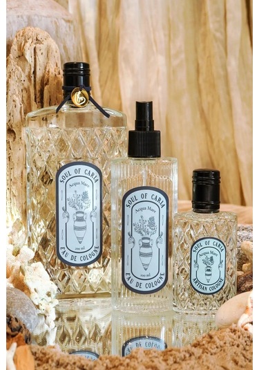 Deniz Suyu Kokulu Soul Of Caria Eau De Kolonya 200 ML Özel Cam Şişe