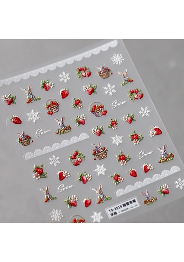 Taze Tatlı Meyve Tasarım 3d Kendinden Yapışkanlı Tırnak Sanat Süslemeleri Çıkartmalar Limon Kiraz 5d Yumuşak Kabartmalar Tırnak Çıkartmaları Toptan Neon Yellow