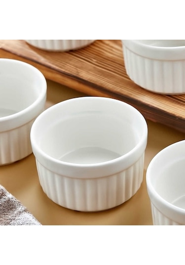 Cooker CKR4036 Porselen Suffle Kabı 6 Parça Beyaz