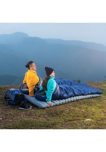 Bswolf Bsw-Sl065 1Kg Uyku Tulumu Vücut Koruma Uyku Örtüsü Sırt Çantasıyla Seyahat Uyku Tulumu Rahat - Gri/Turuncu