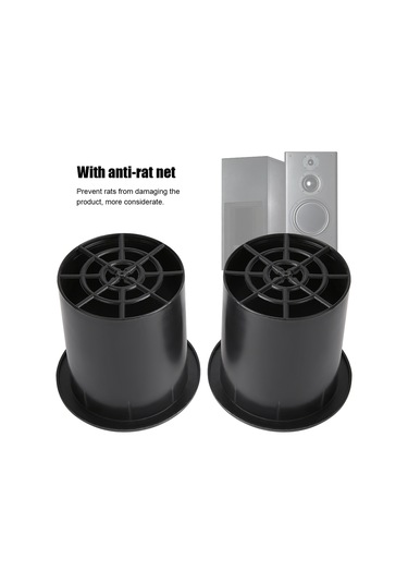 Yunboo Hoparlör Invertör Borusu 2 Adet, 100mm Açık, Fare Korumalı Ağı, 8-12 İnç Hoparlörler İçin, Abs Malzeme, 115mm Yükseklik, Akıcı Hava Akışı