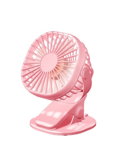 Clipon Fan, Usb Küçük Fan, Usb Kablosu İle Güçlendirildi, 3 Hız, Ofis Yatak Odası Masaüstü Pembe İçin Sessiz Elektrikli Fan