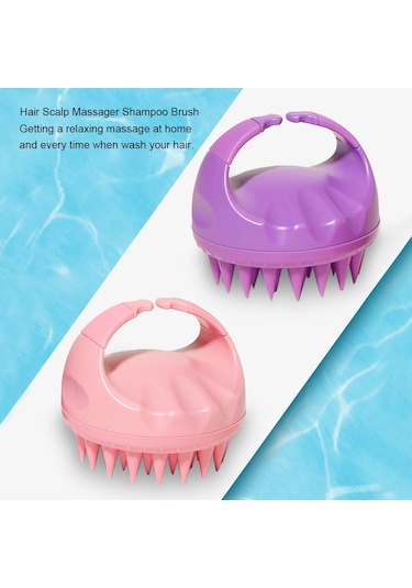 Qingmipy Yumuşak Silikon Şampuan Fırçası: Saç Derisi Masajı Ve Temizlik İçin Ergonomik Tasarım, Pembe