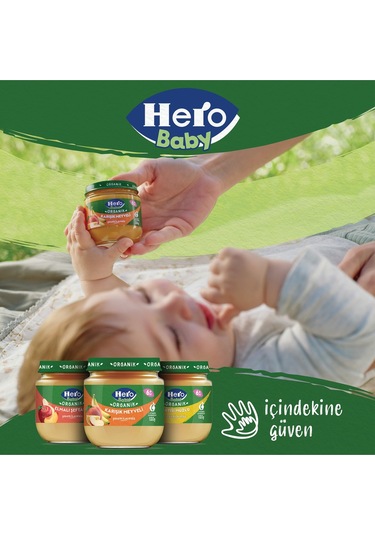 Hero Baby Organik Muz-armut Tahıllı Kavanoz Maması