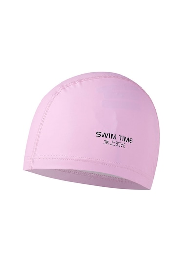 Yetişkin Erkekler Ve Kadınlar İçin Pu Kaplamalı Su Geçirmez Genişletilmiş Yüzme Şapkası Pembe