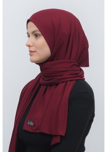 Altobeh Tesettür Kadın Düz Renk Penye Şal Hijab - Koyu Bordo