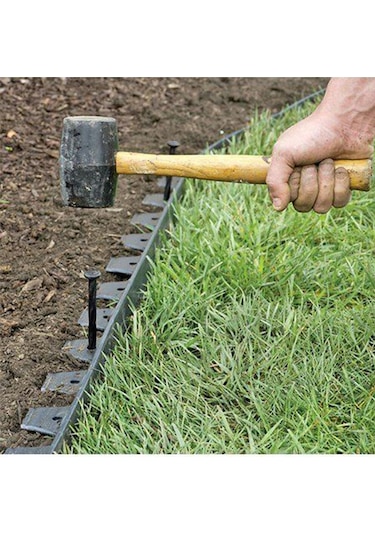 Çim Sınırlayıcı Siyah  Sabitleme Kazığı 1 Paket 50 Adet
