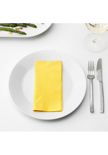 Ikea Fantastısk Peçete Sarı 50'li 40 x 40 CM