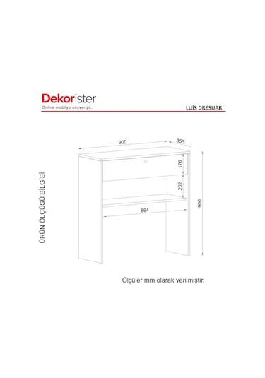 Dekorister Exclusive Luis Dresuar  Ceviz-Siyah