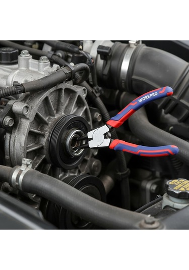 Workpro Wp231150 180mm Cr-v Düz Yaylı Profesyonel Dış Segman Pensesi