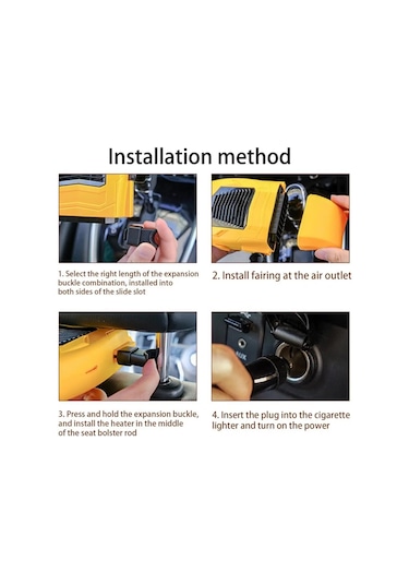 Jialan Elektrikli Oto Kaloriferi Premium Hızlı İsıtma Güçlü