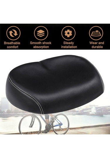 Springsun Geniş Burunsuz Bisiklet Sele - Pu Malzeme, Şok Emici, Uzun Süre Rahat Kullanım Çok Renkli