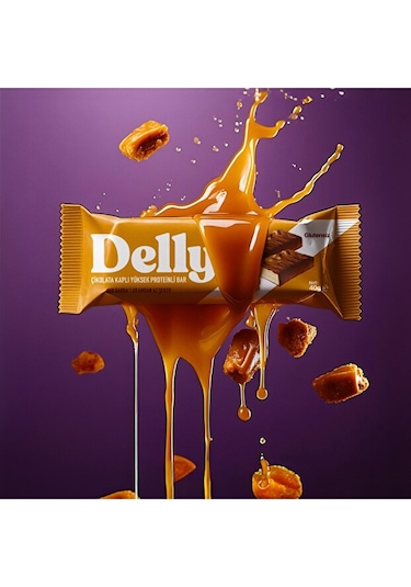 Delly Çikolata Kaplı Yüksek Proteinli Karışık Bar 12 x 40 G