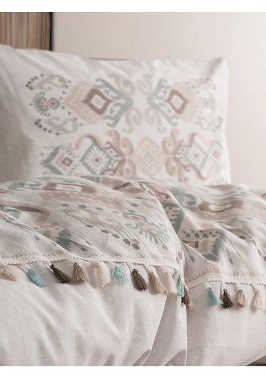 Cotton Box Candy Çift Kişilik Nevresim Takımı Asilo Kahve Kahverengi