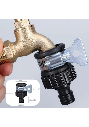 1 Adet Kelepçeli Musluk Adaptörü Musluk Başlığı Musluk Konektörü Musluk Ucu 1