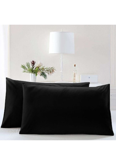 Noir Siyah Yastık Kılıfı 2li Set %100 Pamuk 50x70