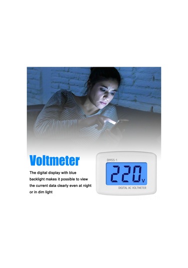 Lemestar Ac 80-300v Dijital Voltmetre - Priz Tipi Lcd Ekranlı Volt Ölçer Cihazı