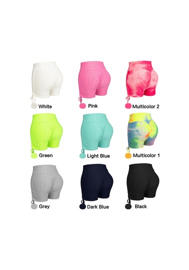 Reedark Yüksek Belli Nefes Alabilen Yoga Şortu - Yan Bağcıklı, Karın Kontrolü Sağlar, Koşu Ve Spor İçin Koyu Mavi