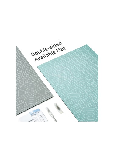 Aubyhe 2101 A3 Boyutlu Pvc Kesim Matı - Çift Taraflı, Dayanıklı, Temizlenebilir - Gri Yeşil Seçeneği Var