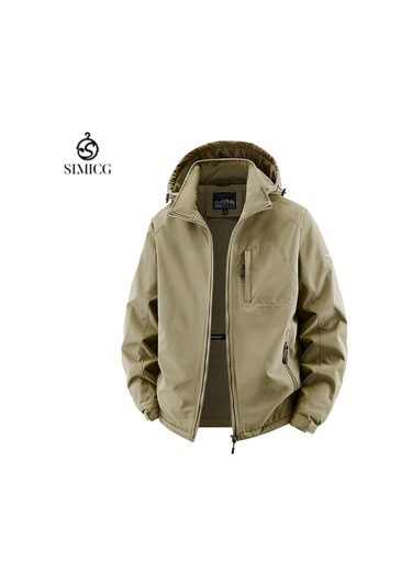 Erkek Polar Ceket Rahat Sıcak Erkek Ceketi Haki