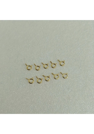 Elmpaly 10 Adet Gümüş Yuvarlak Spring Halka Dayanıklı Kolye Bileklik Bağlantısı Diğer