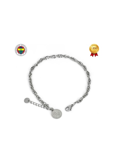 Fb Çift Halka Çelik Bileklik Gri