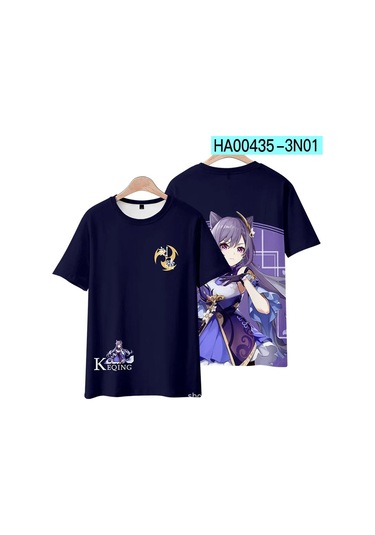 Snapbuy Yeni Oyun Anime Genshin Impact Hutao Yae Miko 3d Baskılı T-shirt Unisex Giyim Cosplay Teefildişierkek Fildişi