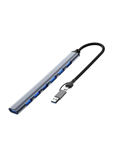Forzacase FC751 USB 2.0 To USB/Type-C 7 İn 1 7 Port Çoklayıcı Hub