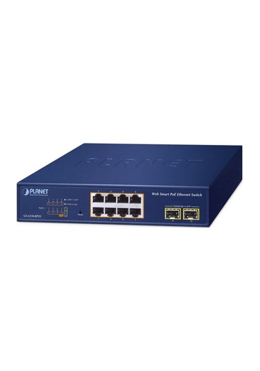Layer 2 Web Smart Ethernet Switch&lt Br&gt 8-port 10/100/1000t Ieee802.3af/at Poe+ Port Port Başına 30.8 Watt Poe Güç Bütçesi Maks. 120 Watt &lt Br&gt 2-port 1000x Sfp Yuva&lt Br&gt 8-port 10/10
