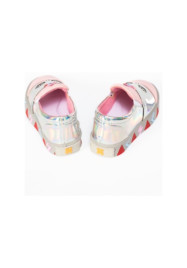 Unique Kısa Hologram Ortopedik Kız Çocuk Sneakers Gri