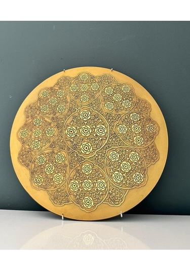 Decorıum Cam Duvar Pano Gold 2