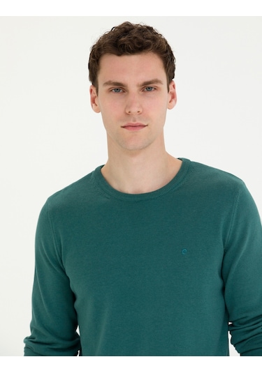 Pierre Cardin Erkek Yeşil Triko Kazak 50270179-vr054 Yeşil