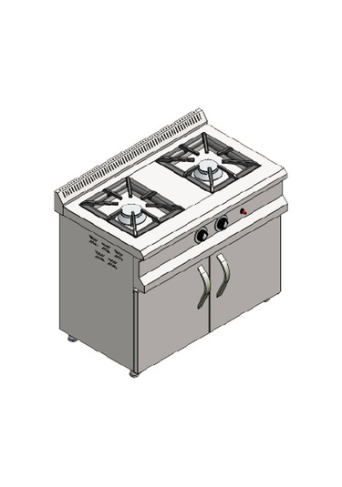 Csa Karacasan 100x60 Cm Tüplü 2 Li Dolaplı Ocak