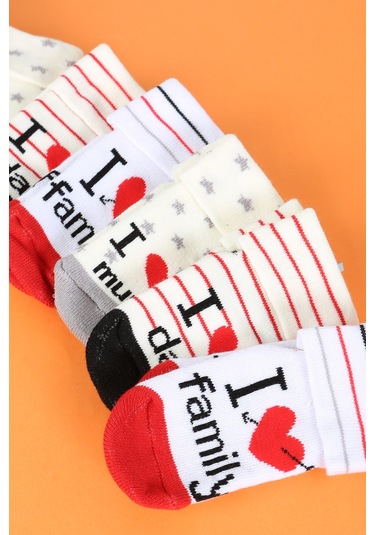 Pamuklu 6'lı Yenidoğan Bebek Kışlık Havlu Kaydırmaz Çorap Çok Renkli