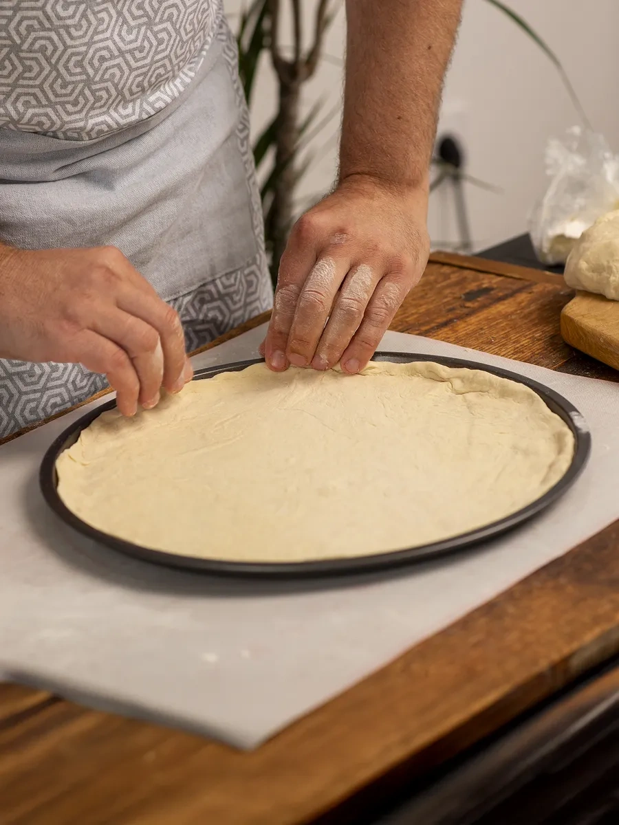 Konono Pizza Kalıbı, Yuvarlak Pişirme, Delikli 111661509 Gri