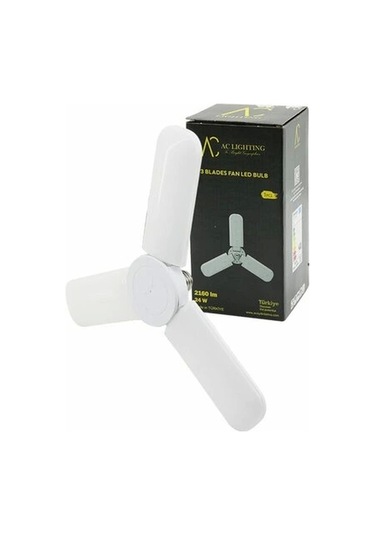 3 Kollu 30w 270w - E27 Beyaz Led Ampul 2400lm - 6500k - 15cmx 3 Kanat Sr-2430