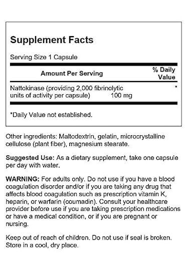 Swanson Nattokinase 100 Mg 30 Capsules Aromasız