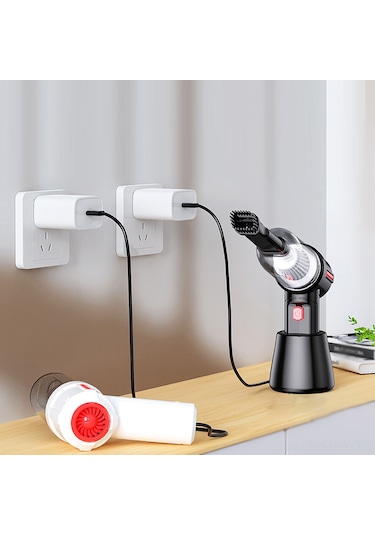 Monyee Kablosuz Araç Süpürgesi 120w 5000pa, Çekme/üfleme/filtre, Şarjlı Pil, Frenli Aksesuar Seti, Siyah