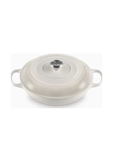 Le Creuset Gourmet Profesyonel Lüks Döküm Tencere Krem 28 Cm