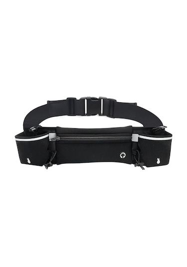 Mufunye Unisex Su Geçirmez Spor Bel Çantası - Koşu, Bisiklet İçin Telefon, Kart Ve Su Şişesi Bölmeli Siyah Spor Bel Bantı Tek Boyut Çok Renkli