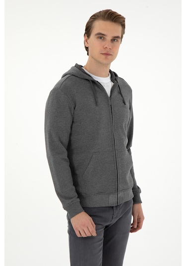 U.s. Polo Assn. Erkek Antrasit Melanj Hırka Örme 50293447-vr081 Antrasit Melanj