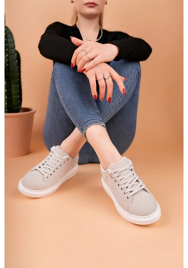 Luis A Costa Lc101 Gri Süet Kadın Sneaker Renkli