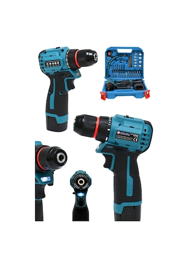 Mur-Cell MUR-9013 16.8V Kömürsüz Motor Çelik Mandren 36 Parça Vidalama Makinesi