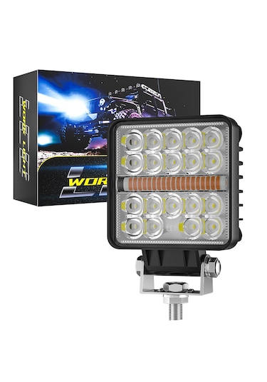 Off Road Çakarlı Drl Gündüz Led Kare Çalışma Lambası Ve Sis Farı