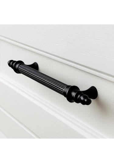 Sert Plastik 96 Mm Siyah Mobilya Mutfak Dolabı Komidin Tv Ünütesi Kulpları 10 Adet Siyah