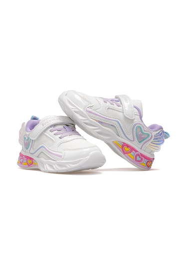 Berry Kız Çocuk Hafif Işıklı Sneaker Spor Ayakkabı 25k Buck3046 Beyaz Beyaz